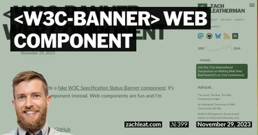 W3C Banner Web Component