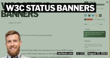 W3C Status Banners