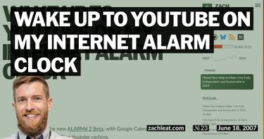 Wake up to YouTube on my Internet Alarm Clock