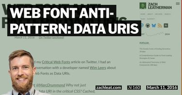 Web Font Anti-pattern: Data URIs