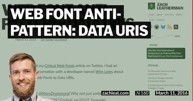 Web Font Anti-pattern: Data URIs