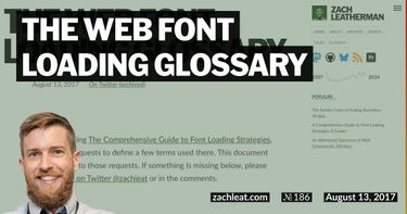 The Web Font Loading Glossary