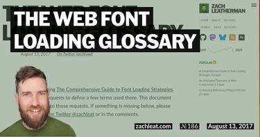 The Web Font Loading Glossary