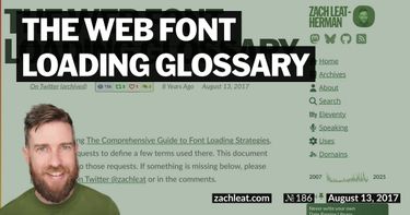 The Web Font Loading Glossary