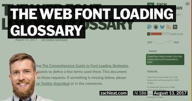 The Web Font Loading Glossary