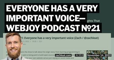 Everyone has a very important voice—WebJoy Podcast №21