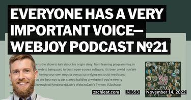 Everyone has a very important voice—WebJoy Podcast №21