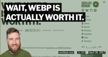 Wait, WebP is actually worth it.