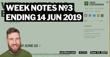 Week Notes №3 ending 14 Jun 2019