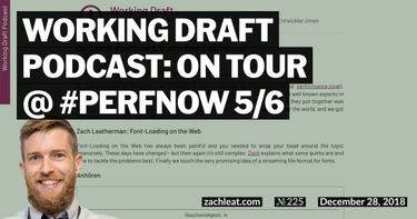 Working Draft Podcast: On Tour @ #perfnow 5/6