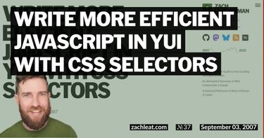 Write More Efficient Javascript in YUI with CSS Selectors