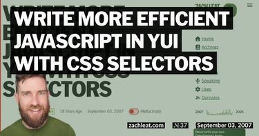 Write More Efficient Javascript in YUI with CSS Selectors