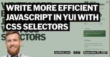 Write More Efficient Javascript in YUI with CSS Selectors