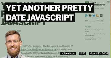 Yet Another Pretty Date JavaScript