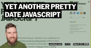 Yet Another Pretty Date JavaScript