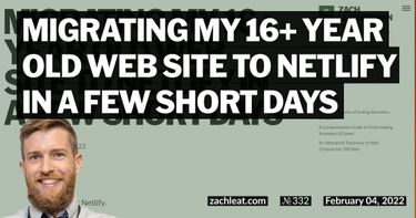 Migrating my 16+ year old web site to Netlify in a few short days