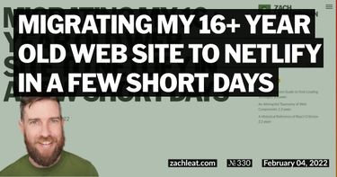 Migrating my 16+ year old web site to Netlify in a few short days