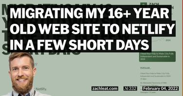 Migrating my 16+ year old web site to Netlify in a few short days